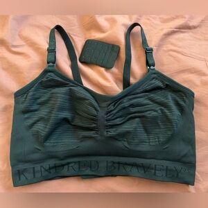 Sublime Hands-Free Pumping & Nursing Bra | Evergreen | size L regular (cups B-D)